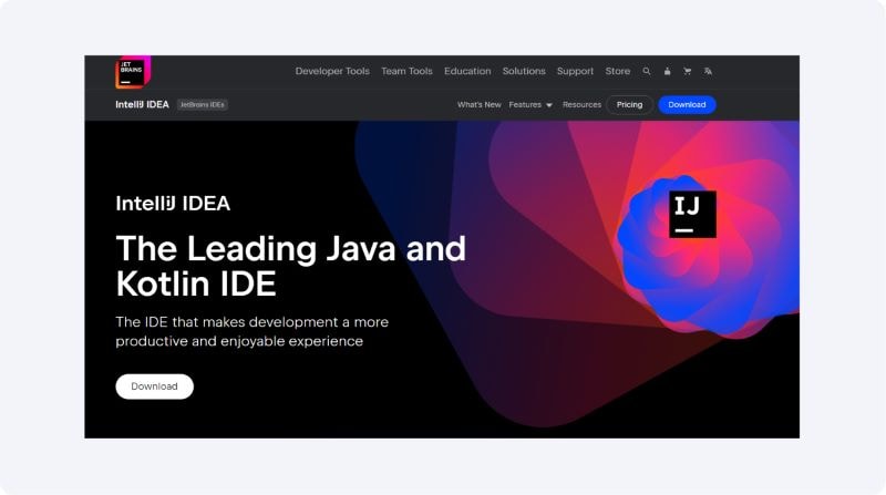 homepage of intellij