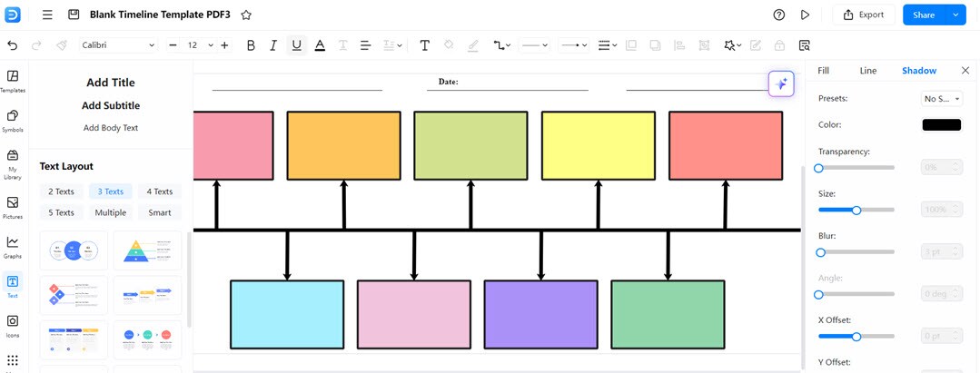 customizing templates in Edrawmax canvas