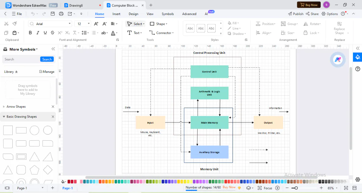 template customization in edrawmax