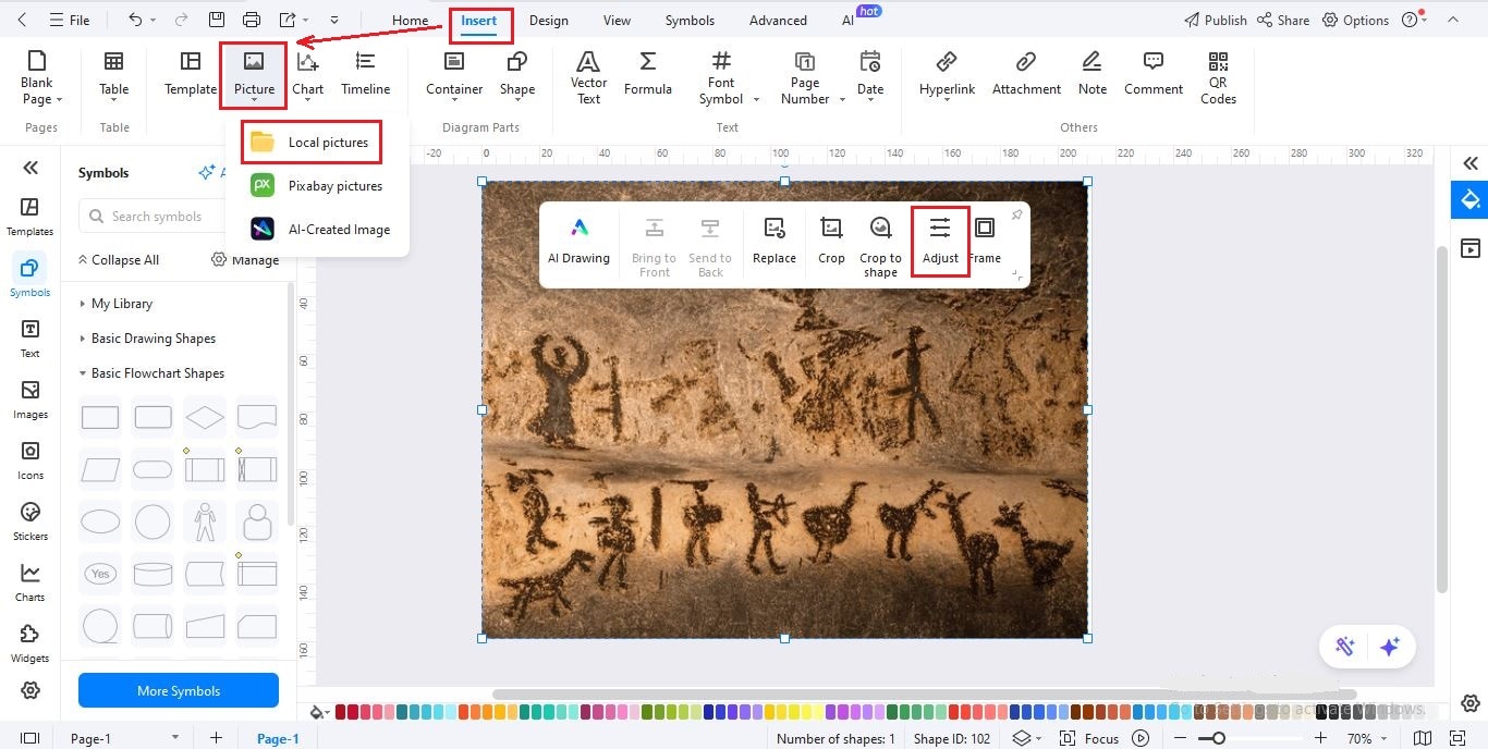 step-02 insert background image