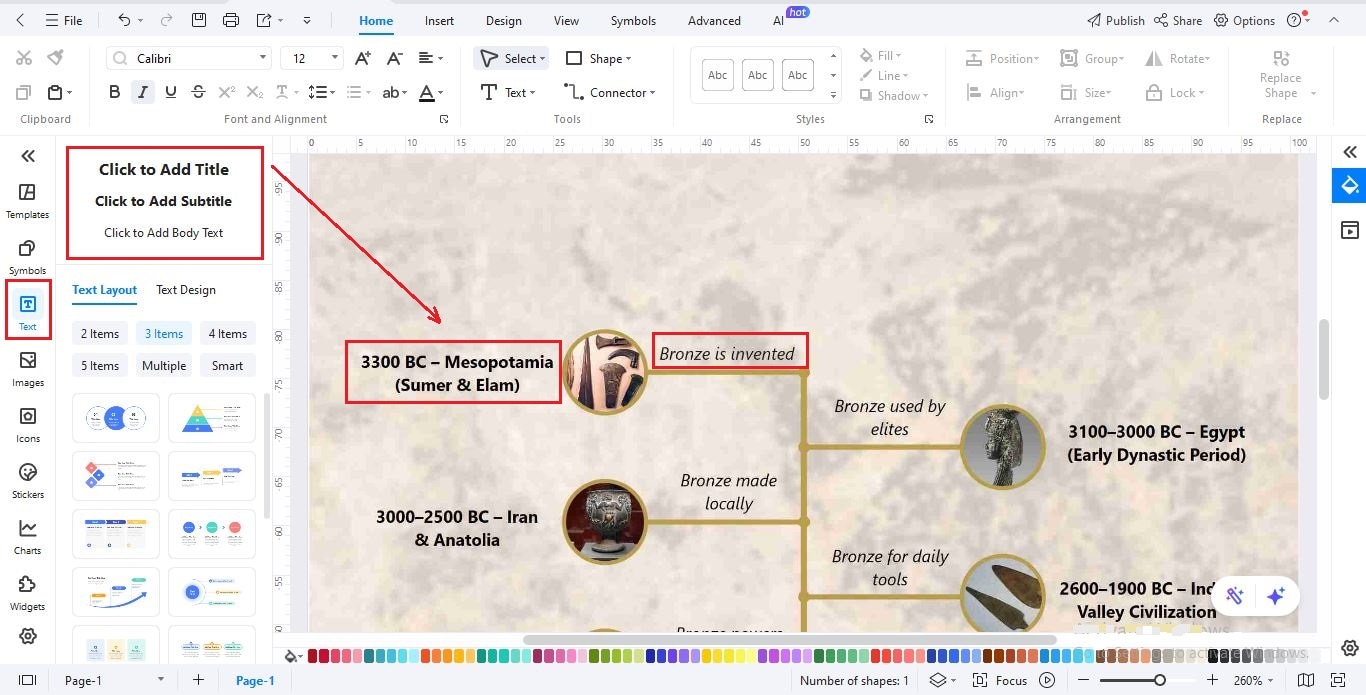 step-05 add text to the timeline