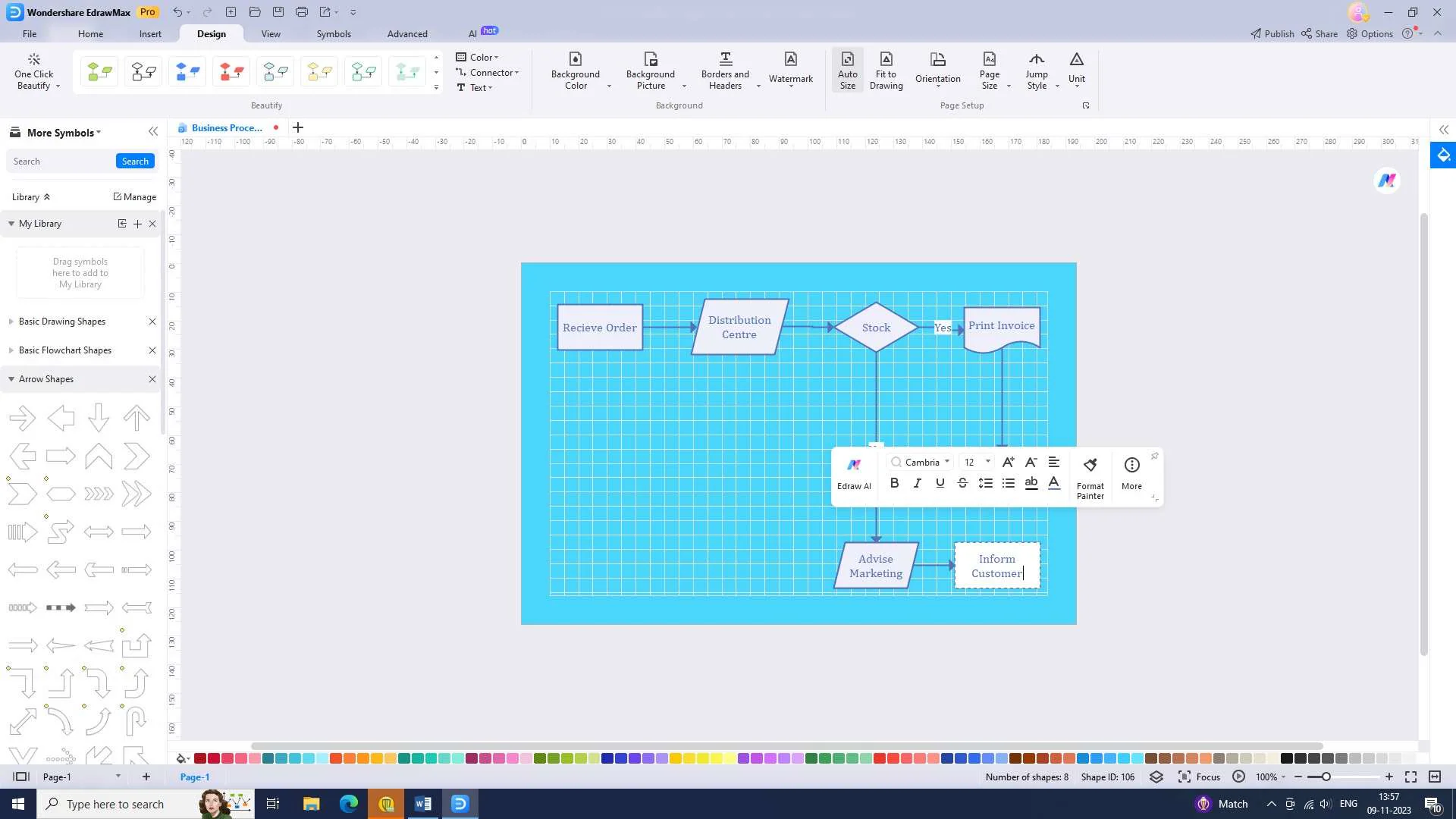  adding text to the diagram