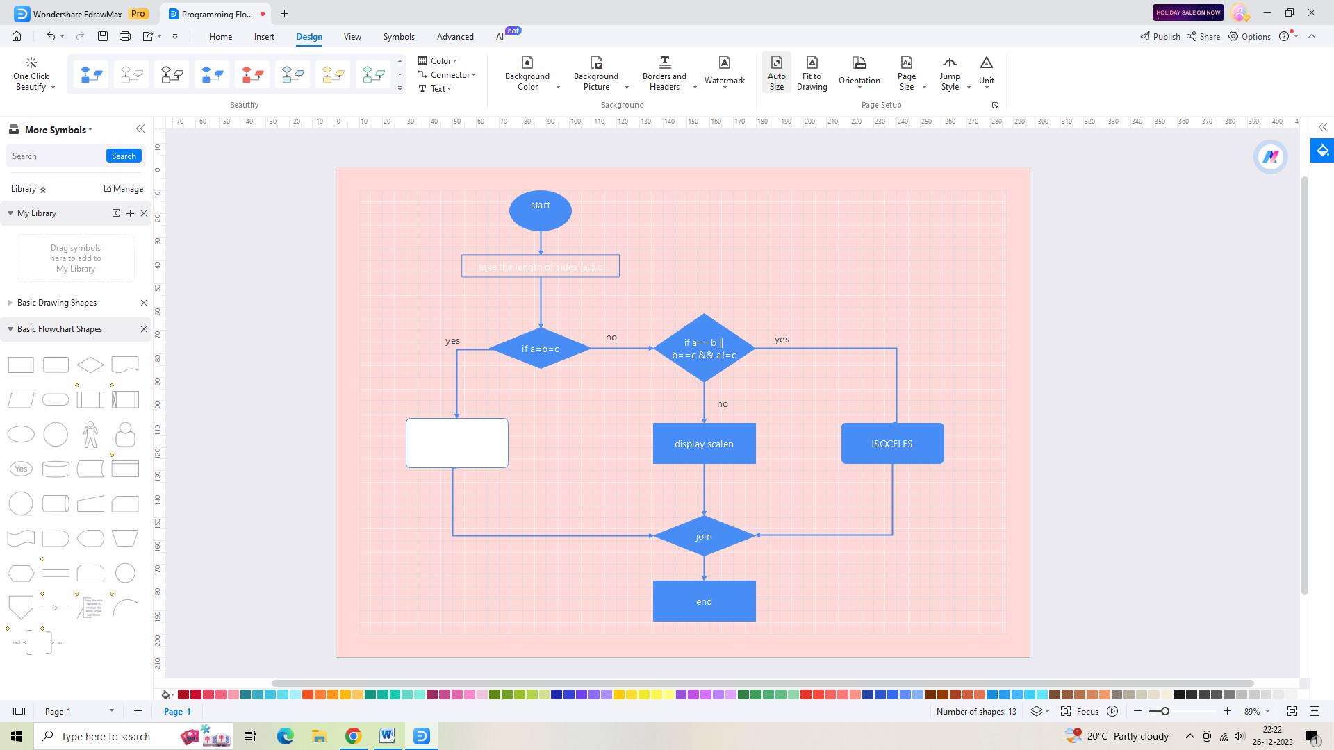 customizing the flowchart