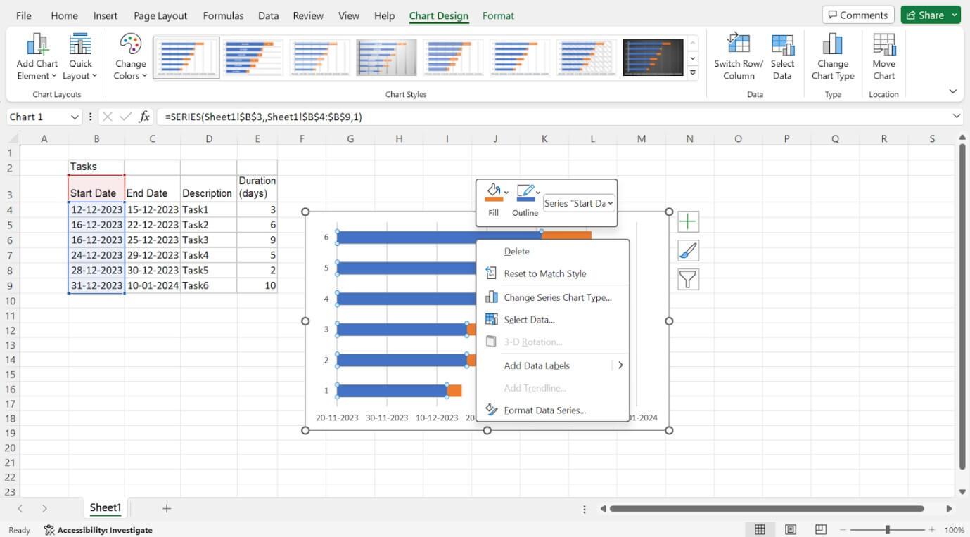 Data selection to add task