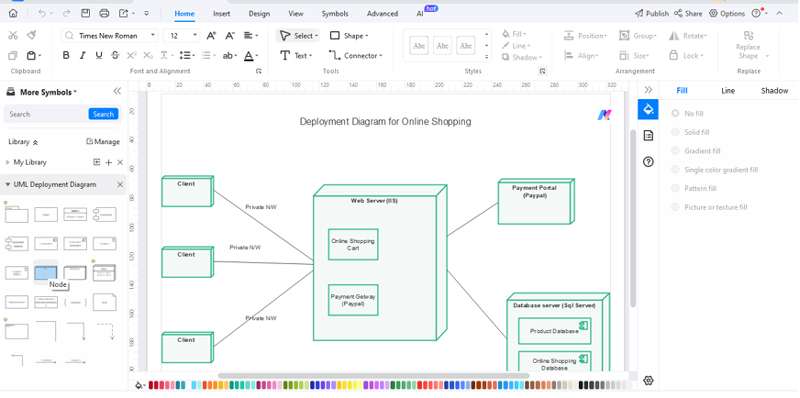 Edraw3 for deployment diagram