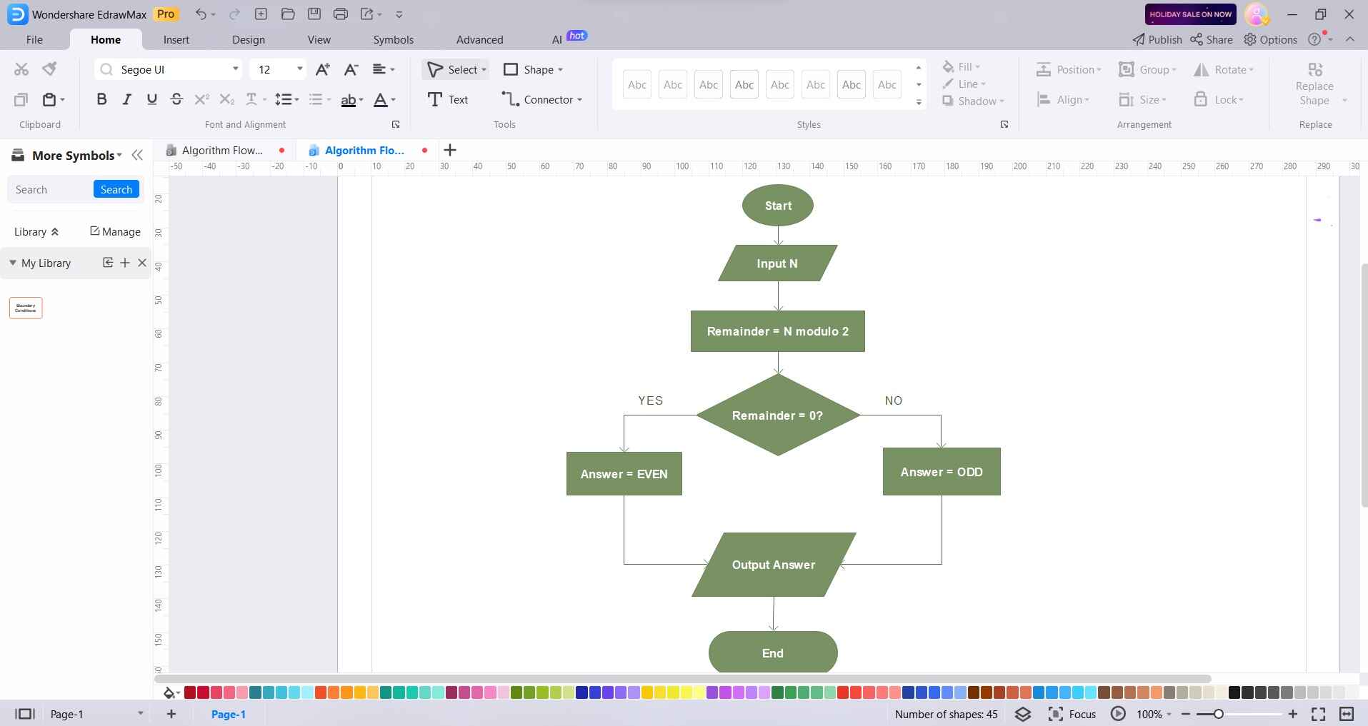 add labels to flowchart