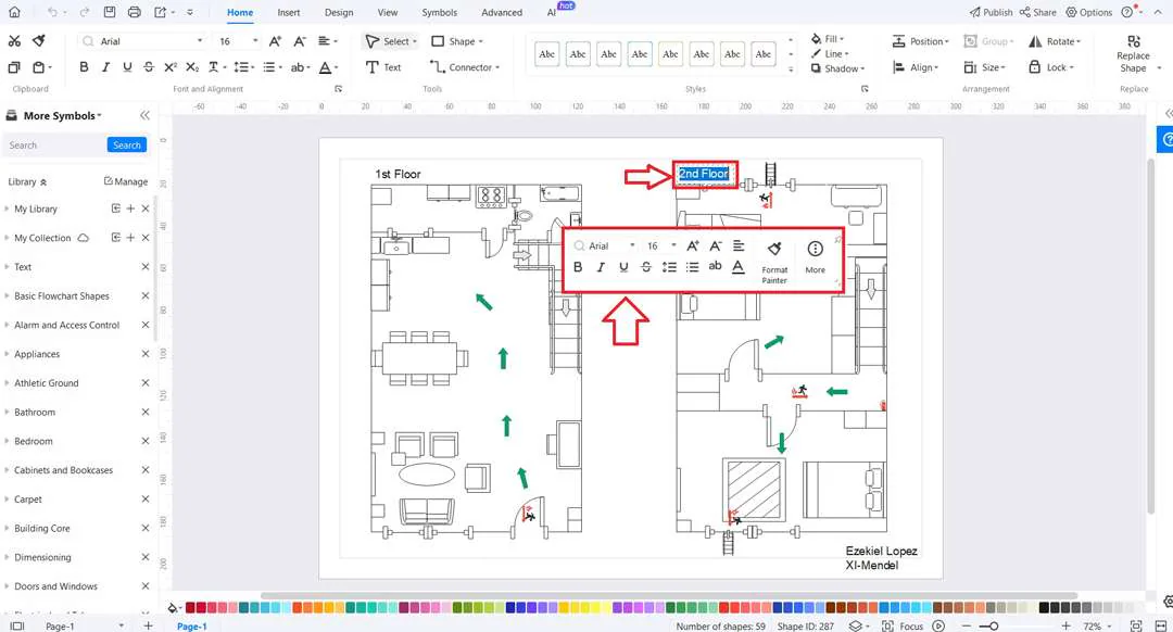 personalize duplex floor plan