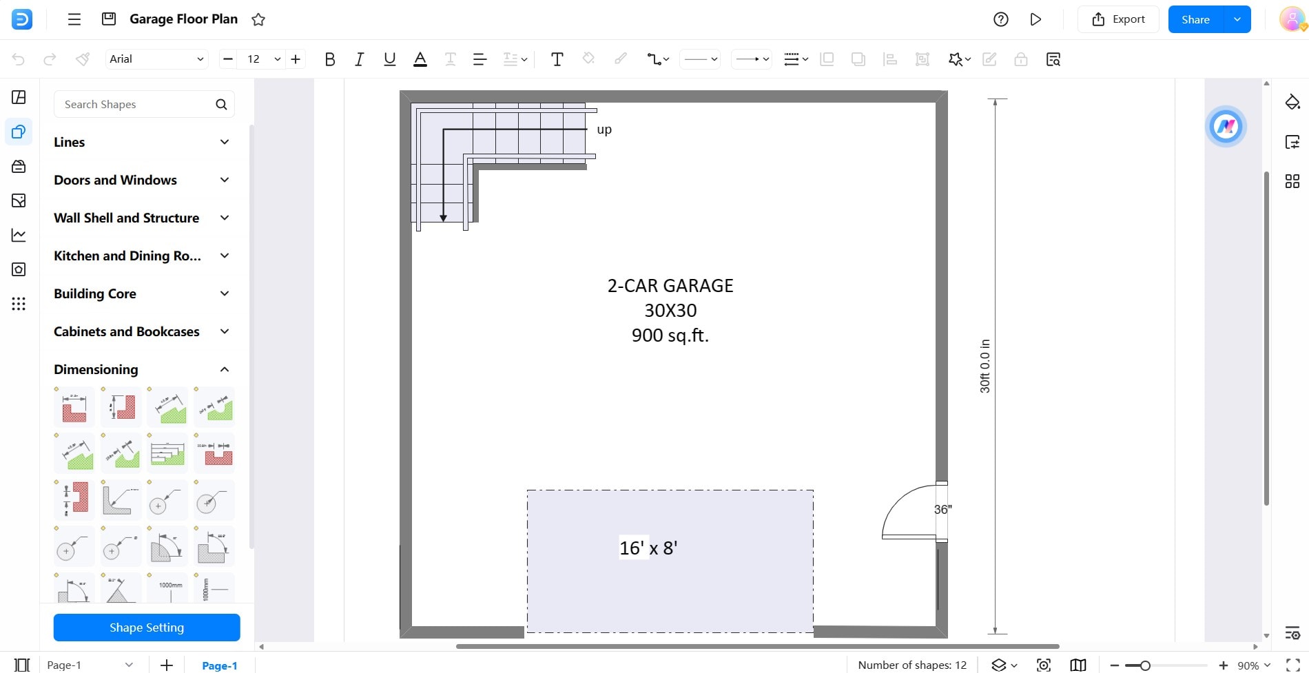 edrawmax garage plans