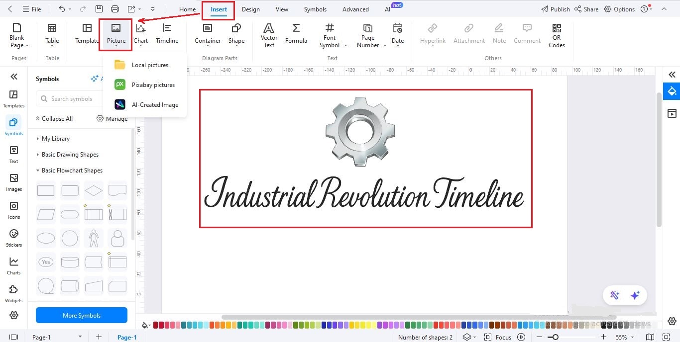 step-add-heading-timeline