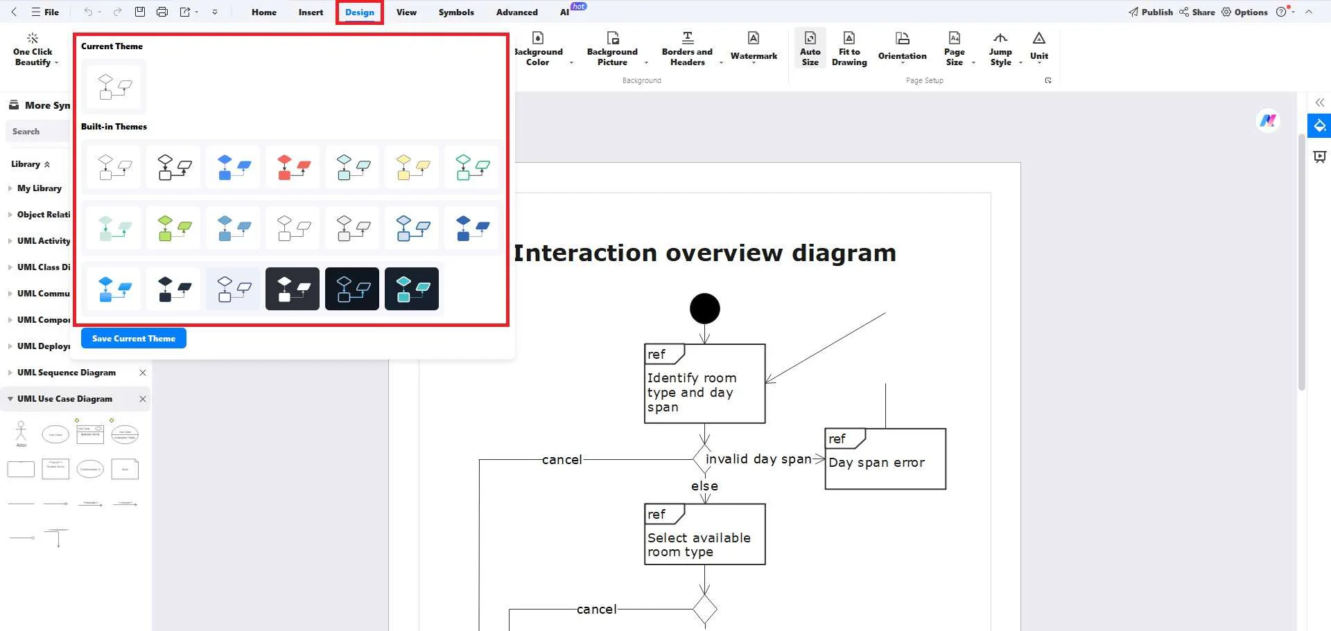 customize the diagram theme