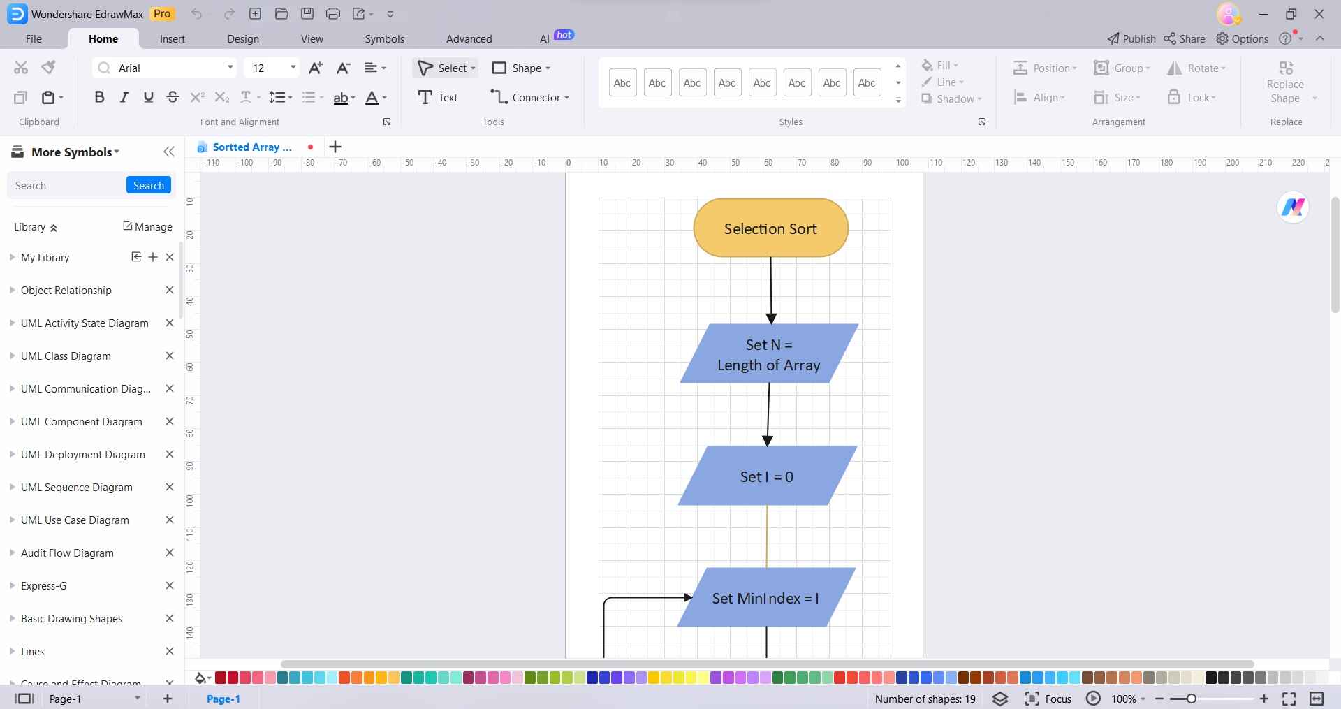 array flowchart