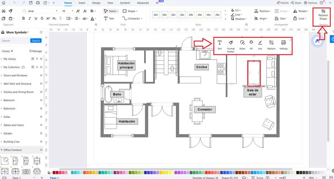 replace objects for mini house floor plans