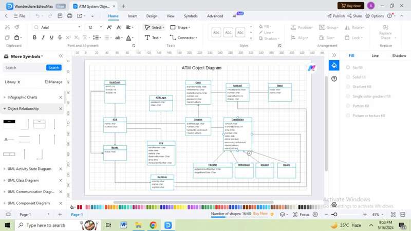 customize edrawmax object diagram template