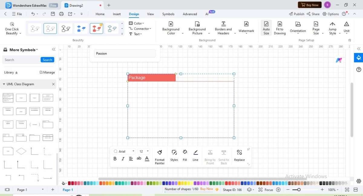 change package diagram design