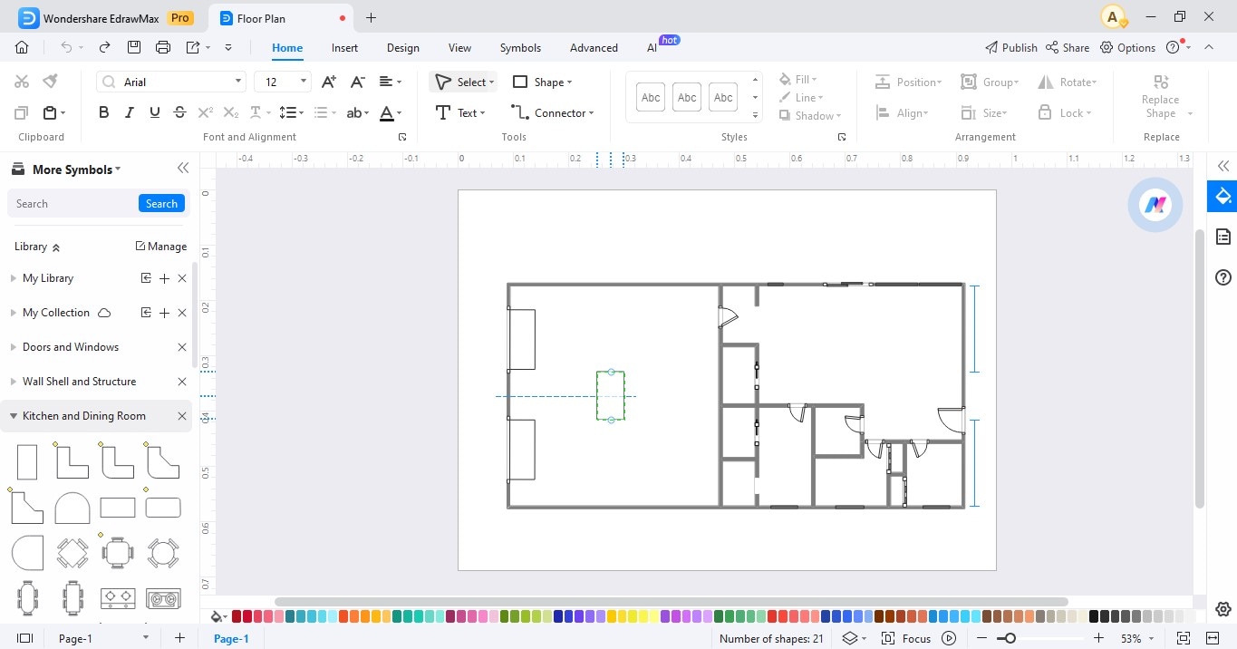 edrawmax symbols library and canvas