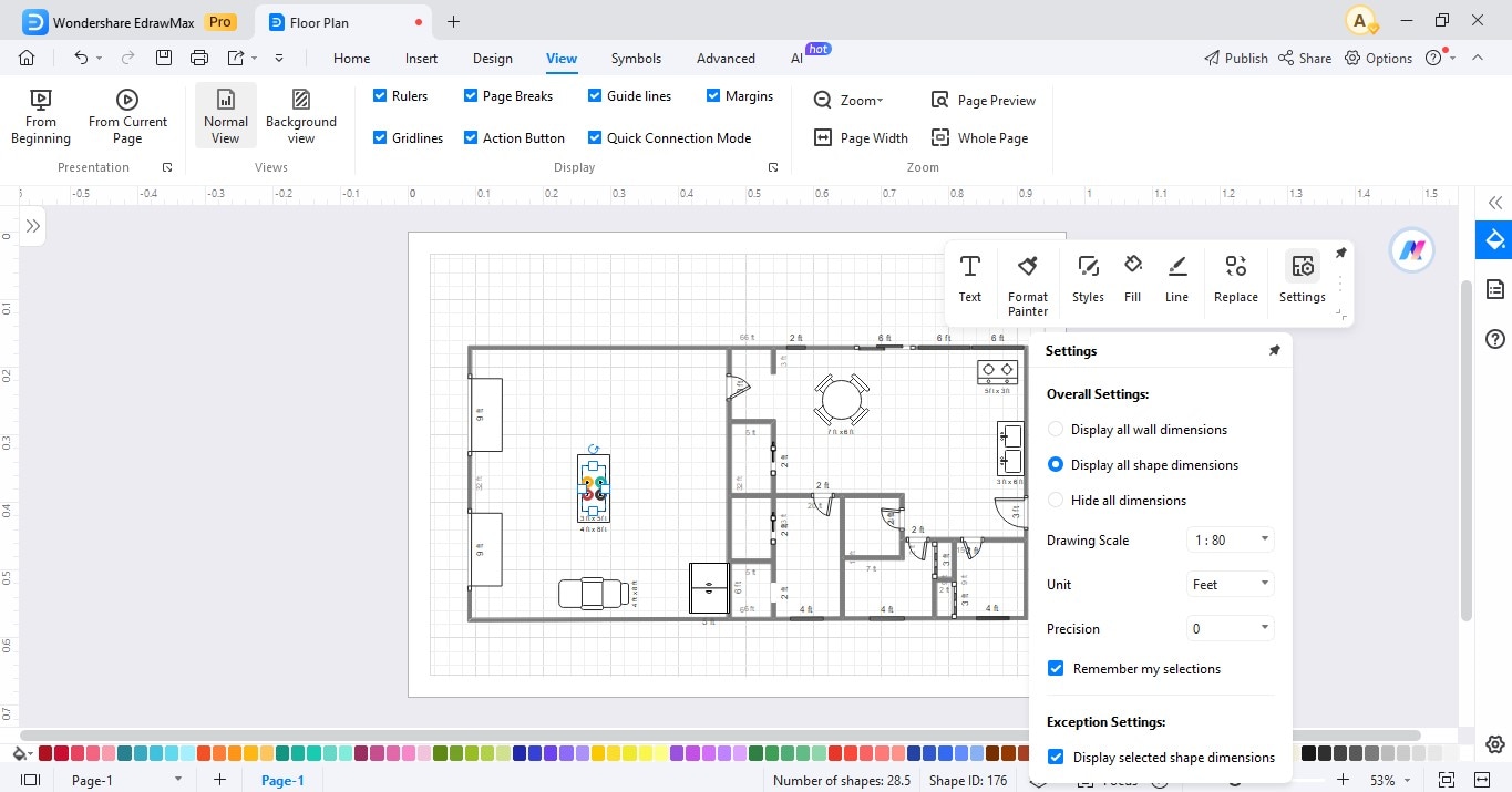 edrawmax precision settings