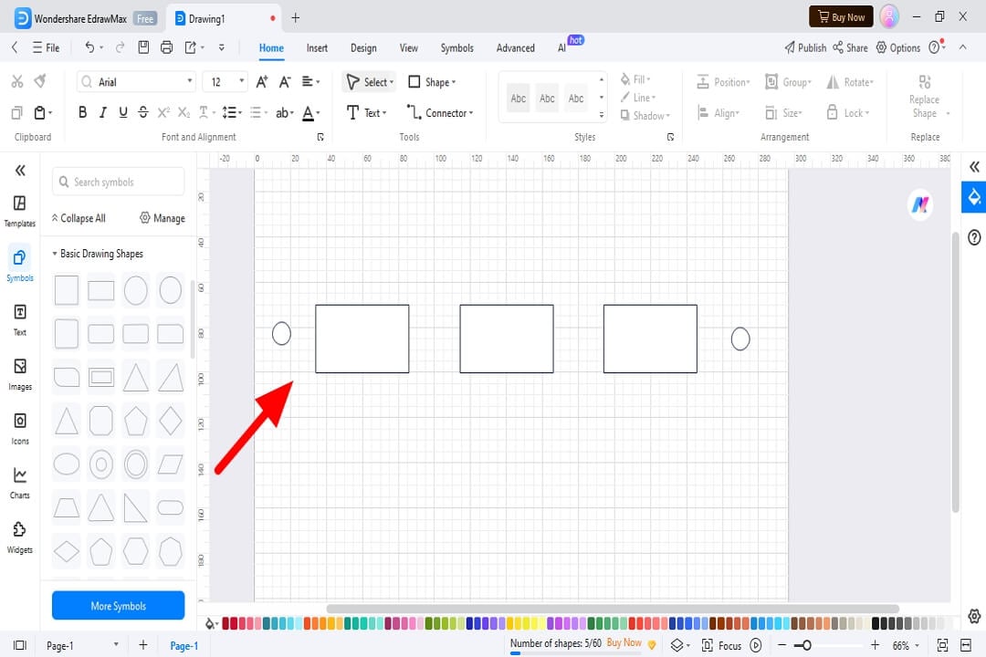 drag elements on the canvas