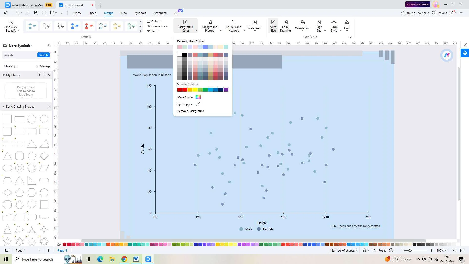 customizing the chart