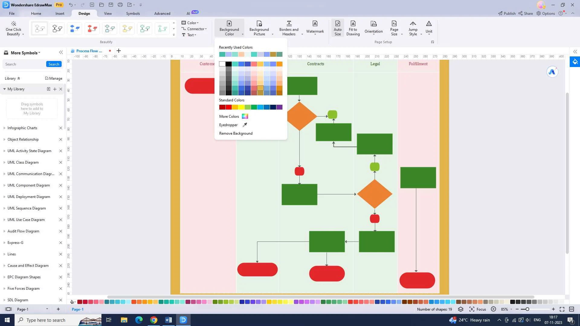 customizing the template