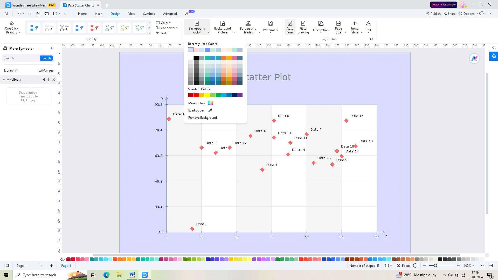 customizing the scatter plot