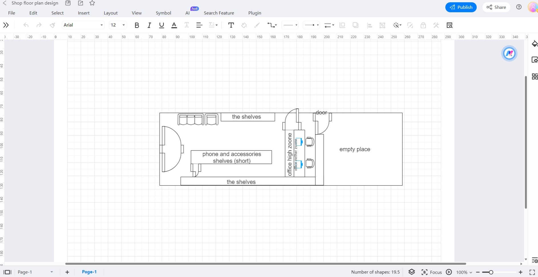 top shop house floor plan