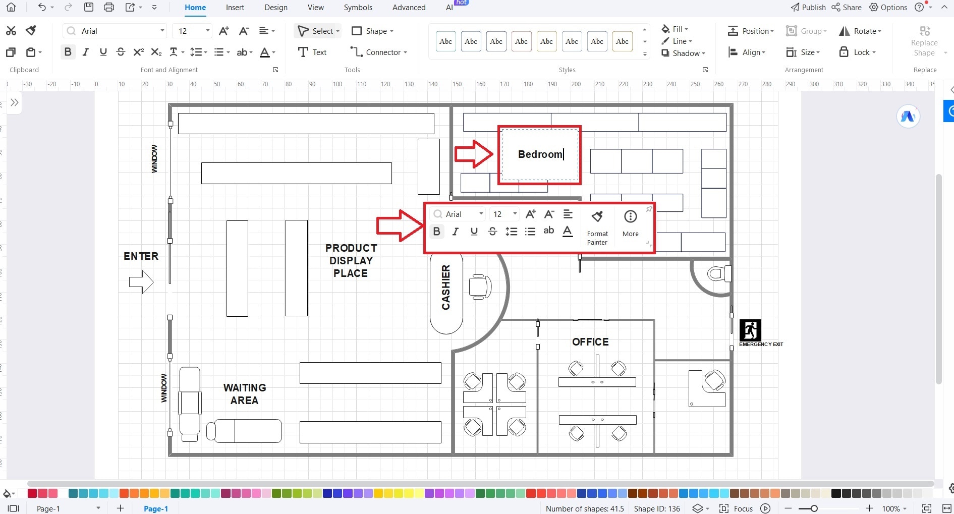 customize shop plan design