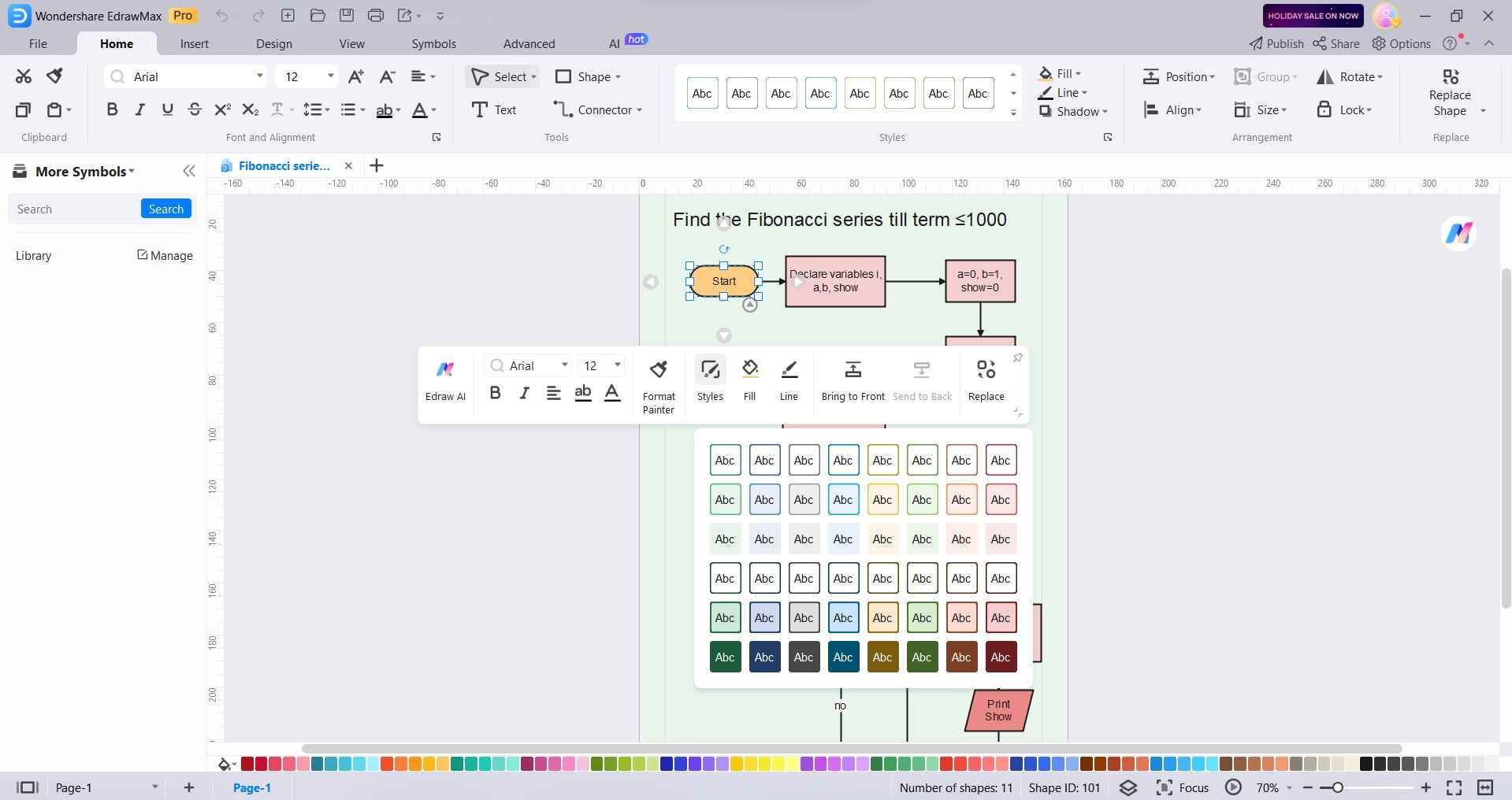 format color and styles