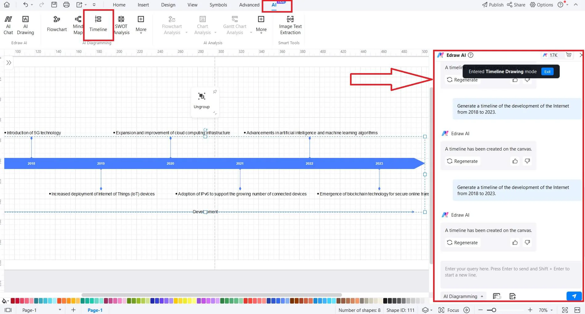 edrawmind timeline maker