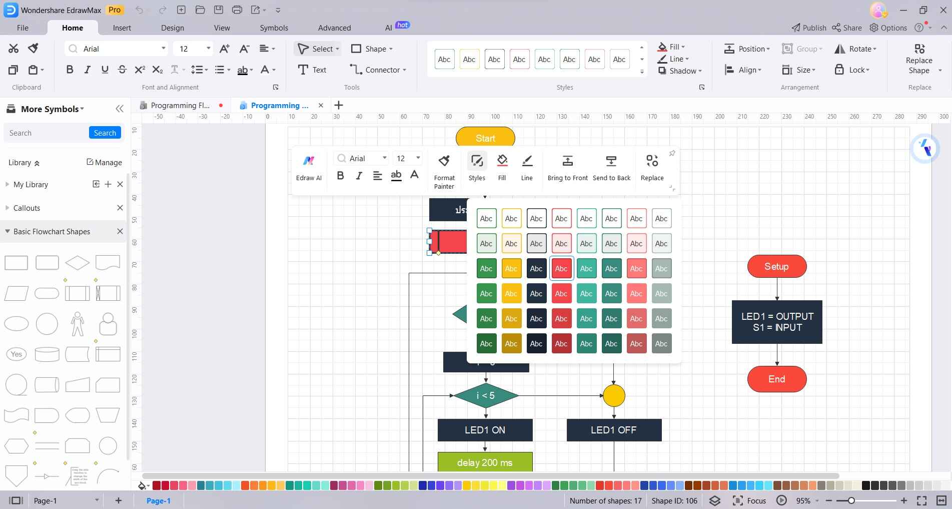 format color and styles