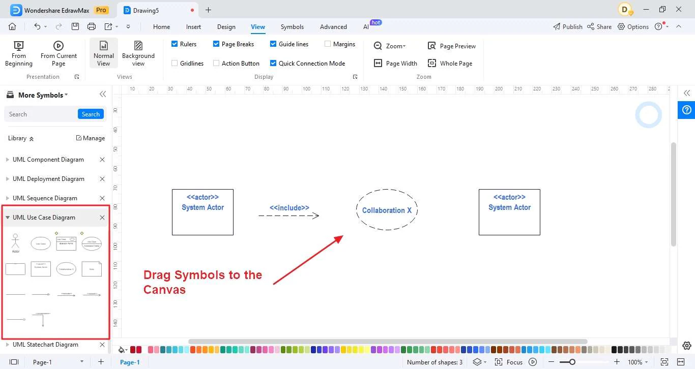  drag the symbols to the canvas 