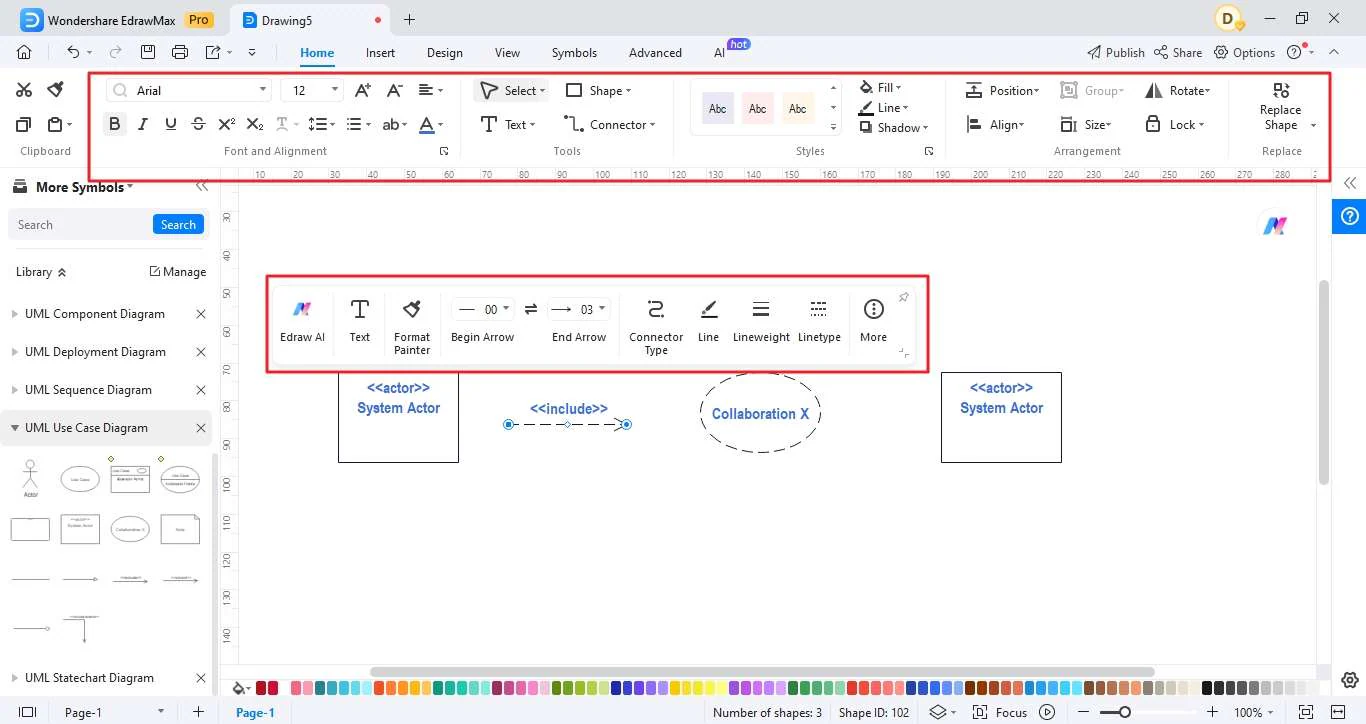  use the tools to adjust your diagram