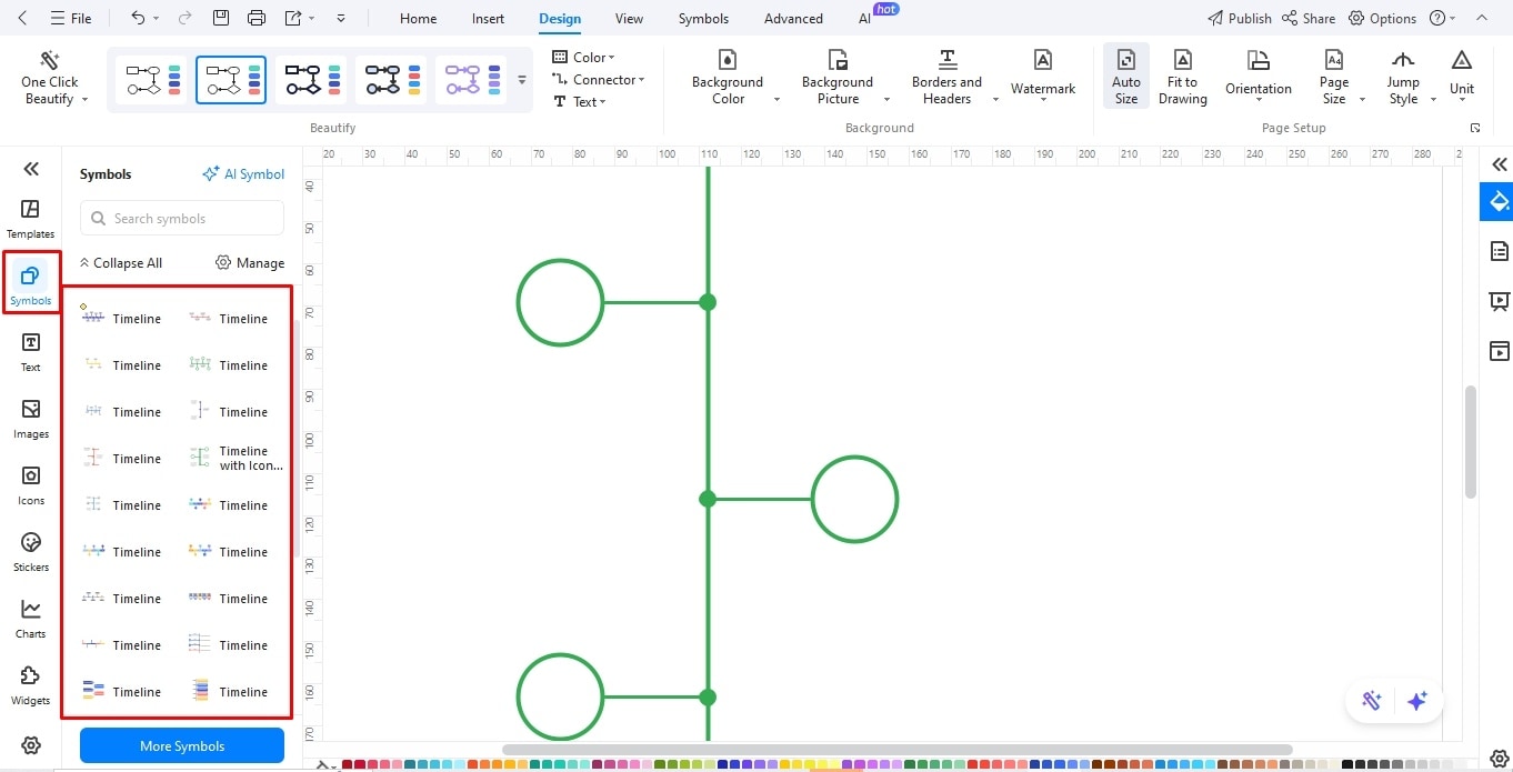 plot the timeline structure edrawmax