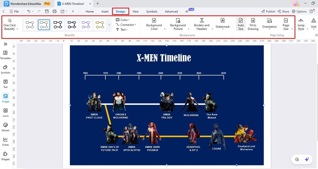 customize timeline templates