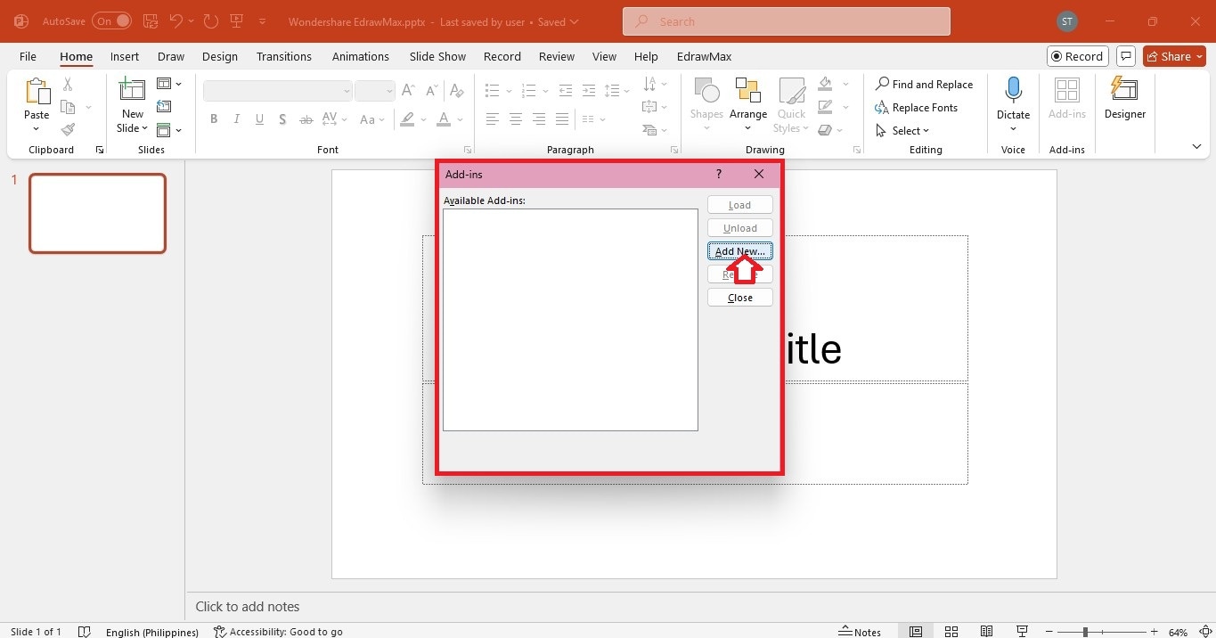 add powerpoint add-in from other source
