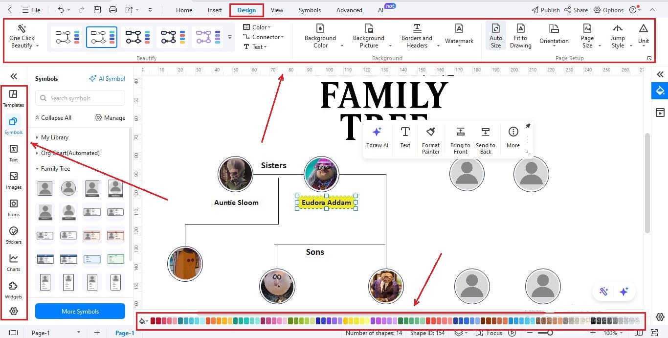 EdrawMax-Interface-customize-the-design
