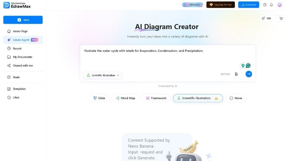 EdrawMax Agent Online-Entering a prompt