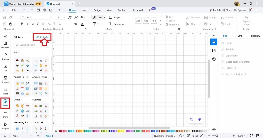 edrawmax editing canvas