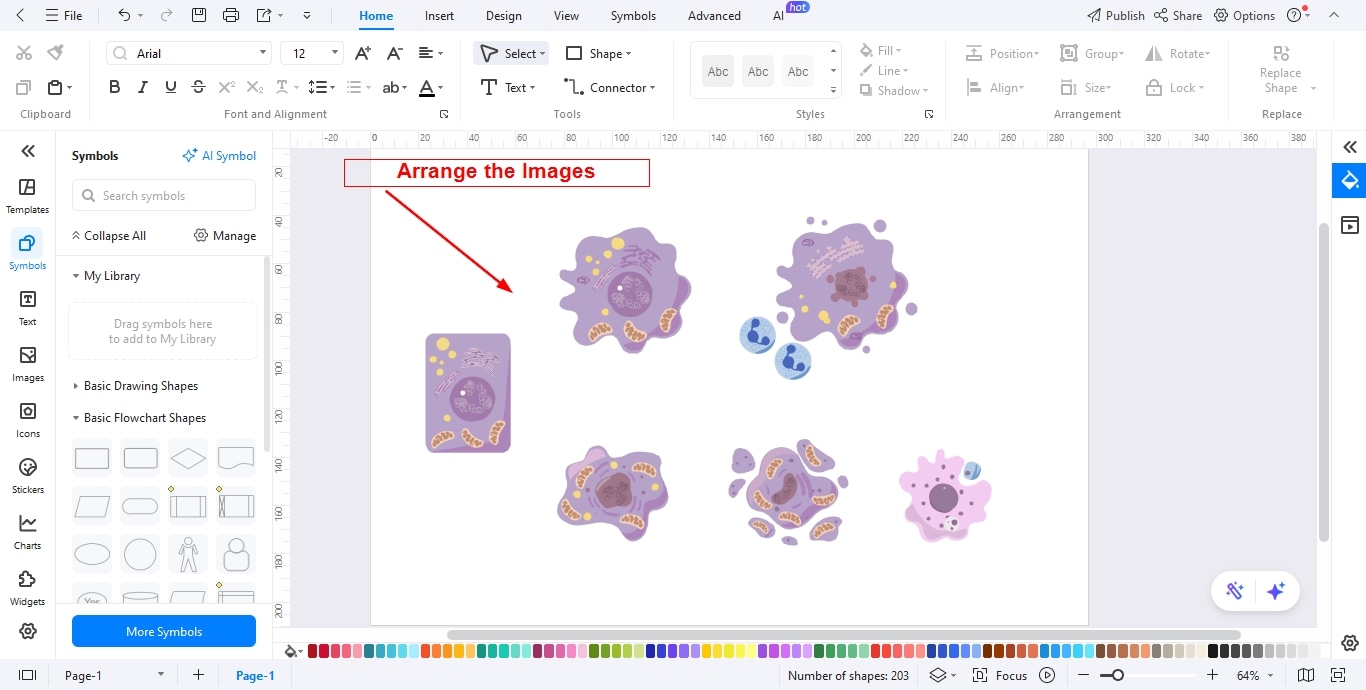 EdrawMax-arrange-images