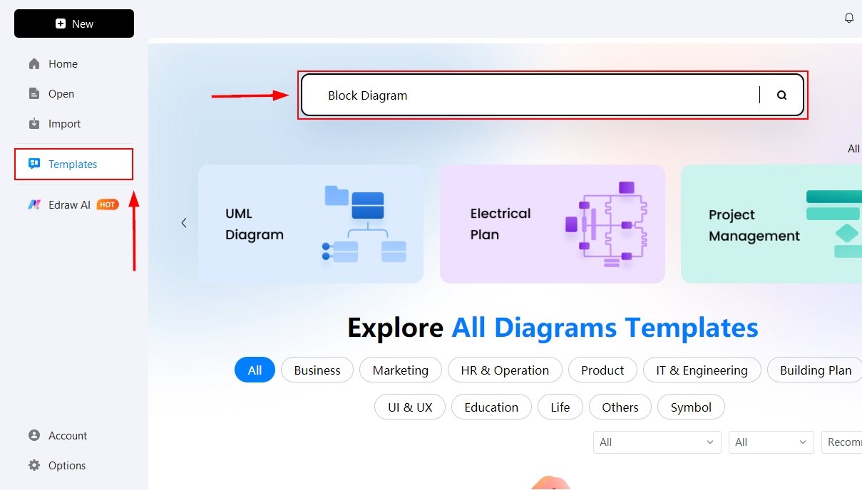 open templates library