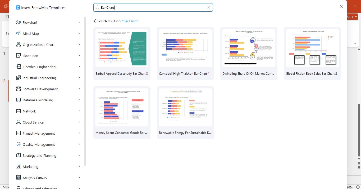 edrawmax bar chart templates