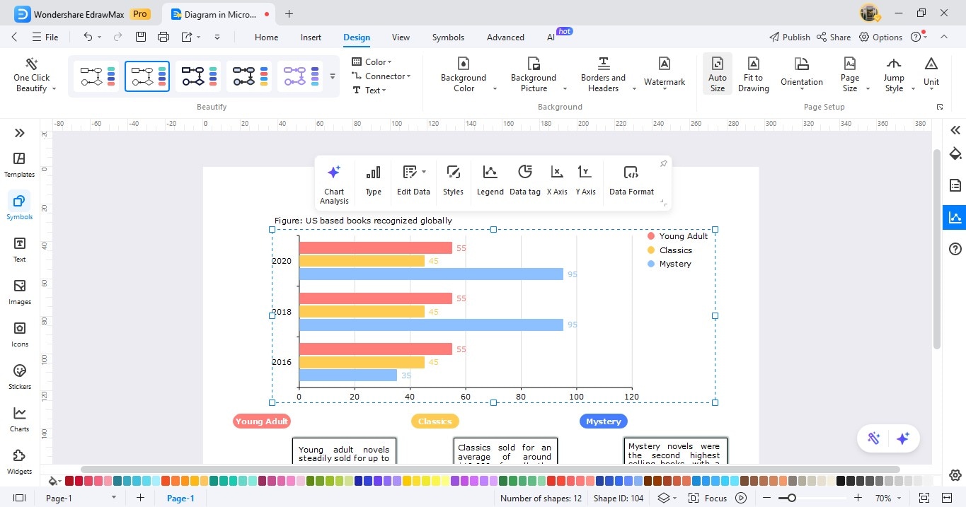 customize bar chart in edrawmax