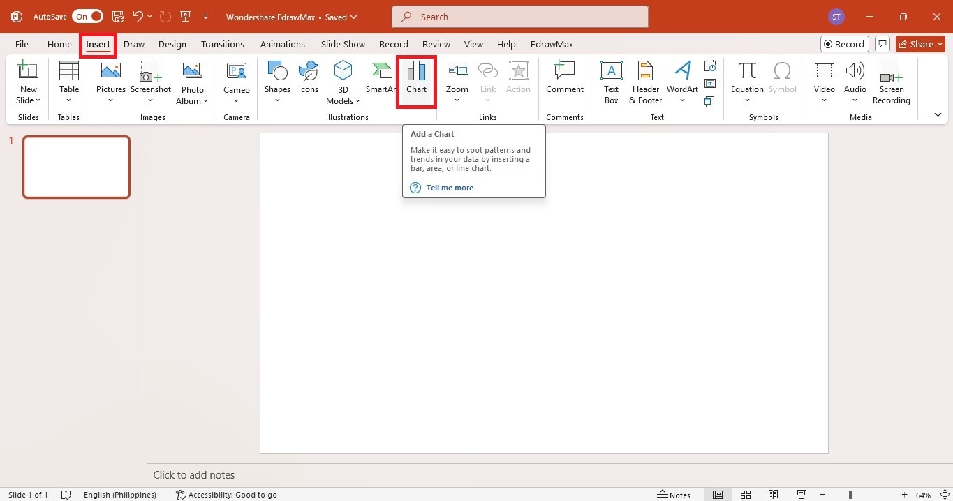 add chart in powerpoint