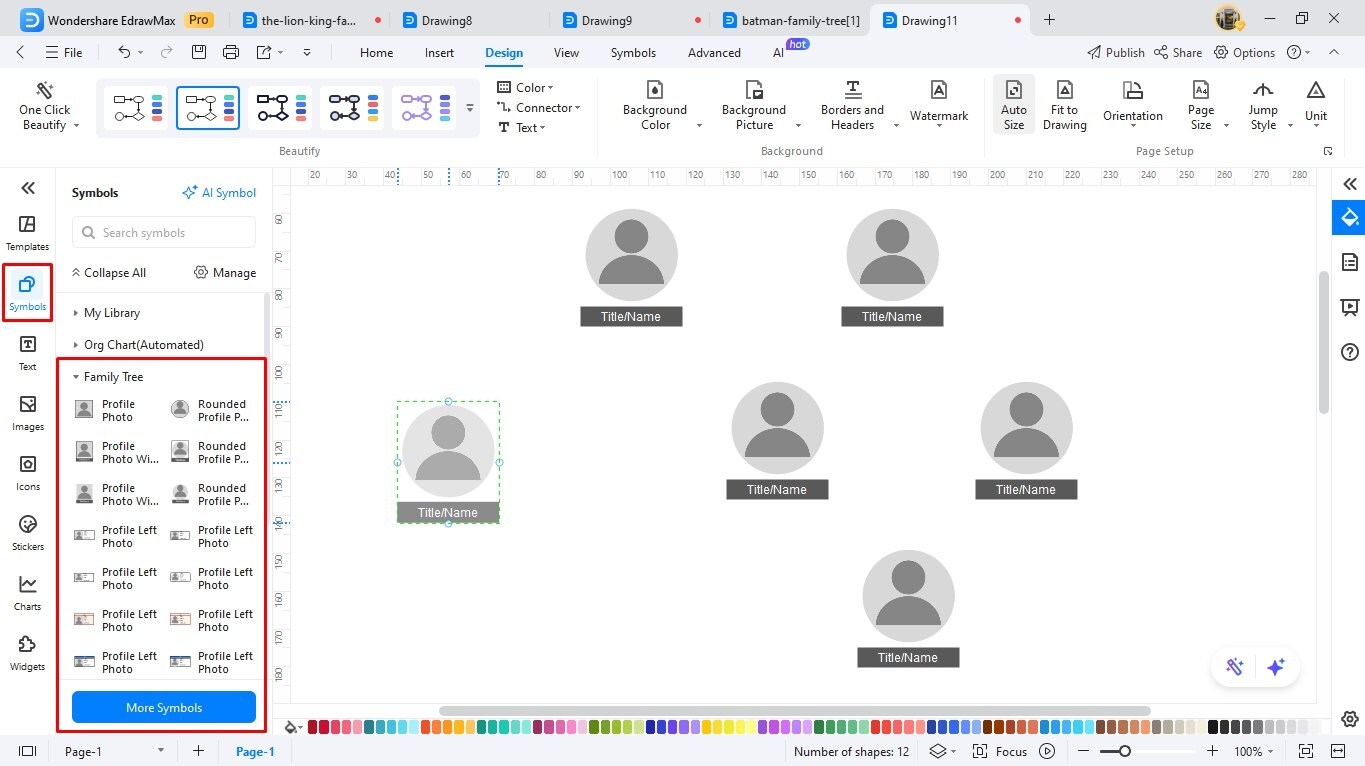 create a family tree using edrawmax