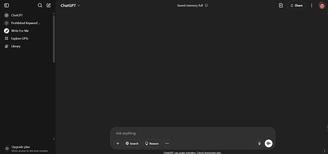 chatgpt interface