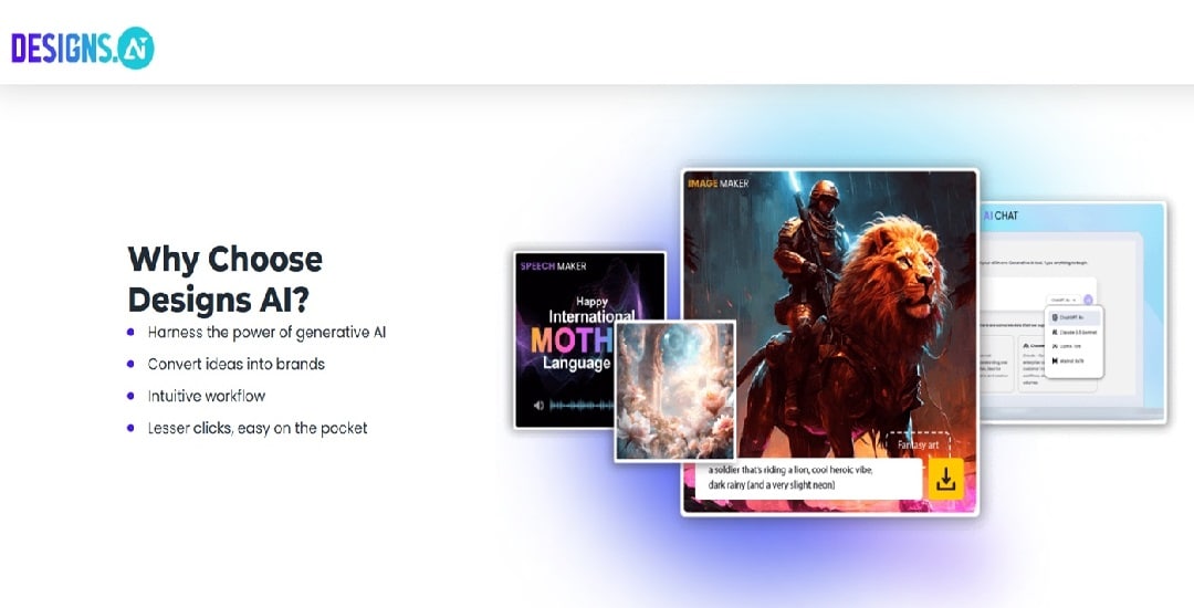 designs.ai interface