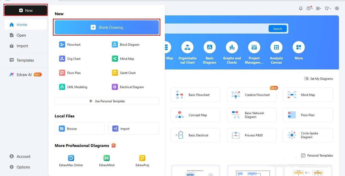 EdrawMax-Open-New-Canvas