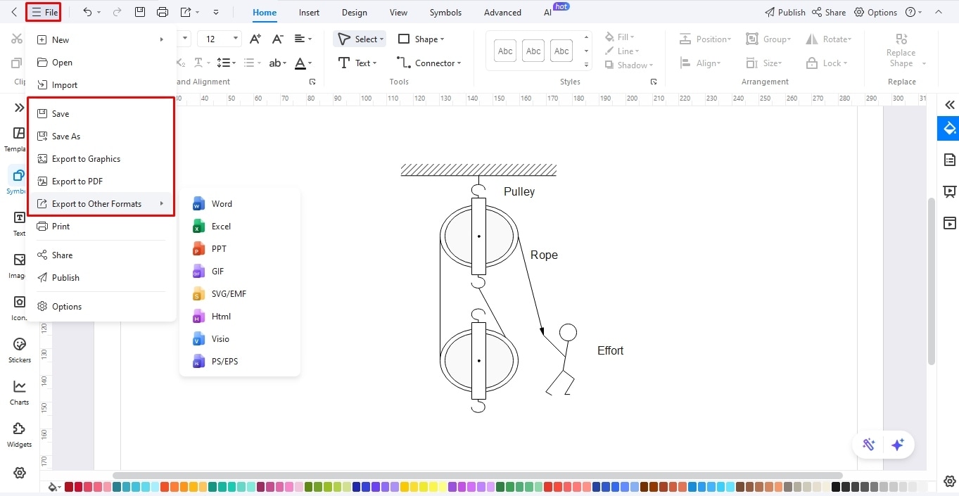 download-and-save-diagram-edrawmax