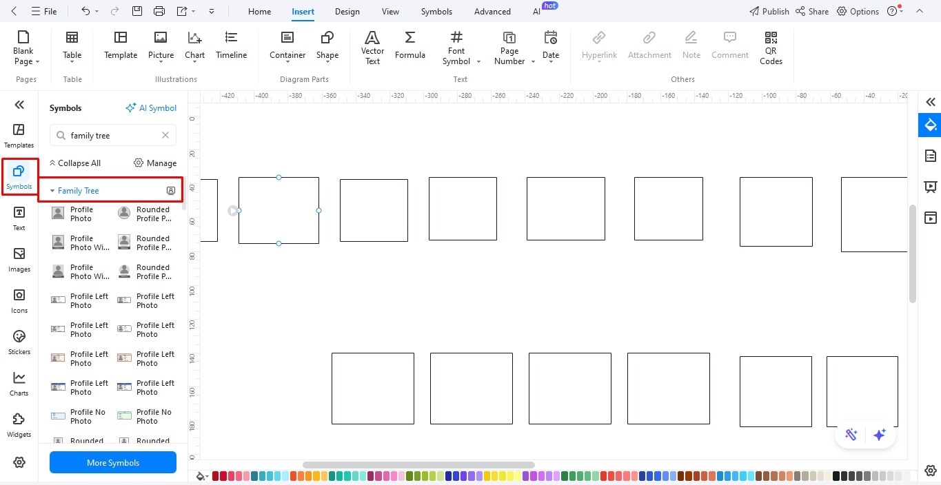 edrawmax arrange profiles on the canvas