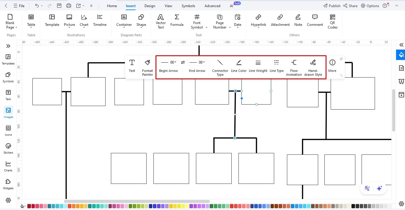 edrawmax build connections between profiles