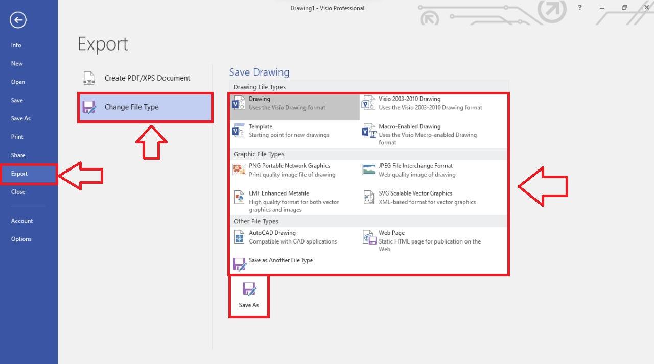 Export Design-Saving BPMN in Visio